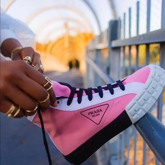 Prada | Shoes | Pink Prada Lego Sneakers | Poshmark